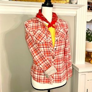 coral / red columbia flannel 🌺